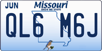 MO license plate QL6M6J