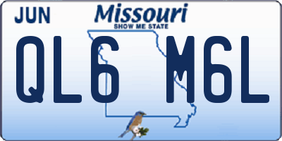 MO license plate QL6M6L