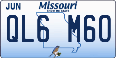 MO license plate QL6M6O