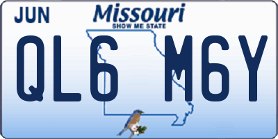MO license plate QL6M6Y