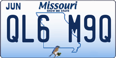 MO license plate QL6M9Q