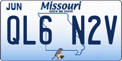 MO license plate QL6N2V