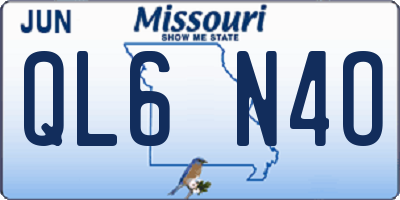 MO license plate QL6N4O
