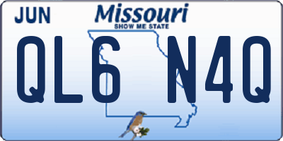 MO license plate QL6N4Q