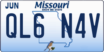 MO license plate QL6N4V