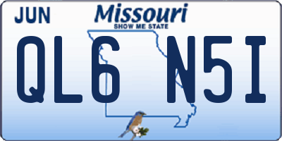 MO license plate QL6N5I