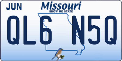 MO license plate QL6N5Q