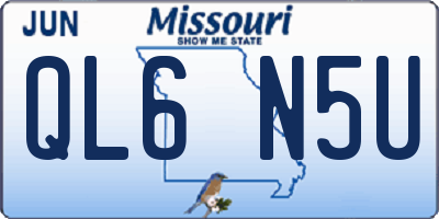 MO license plate QL6N5U