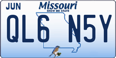 MO license plate QL6N5Y