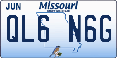 MO license plate QL6N6G