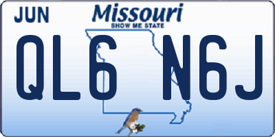 MO license plate QL6N6J