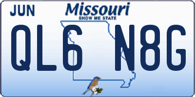 MO license plate QL6N8G