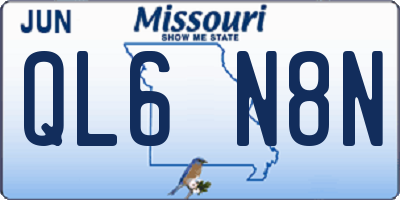 MO license plate QL6N8N