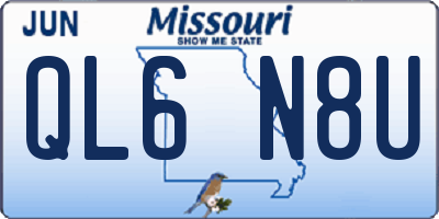 MO license plate QL6N8U