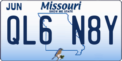 MO license plate QL6N8Y