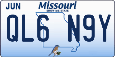 MO license plate QL6N9Y