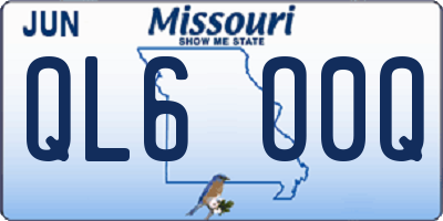 MO license plate QL6O0Q