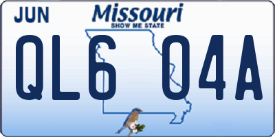 MO license plate QL6O4A