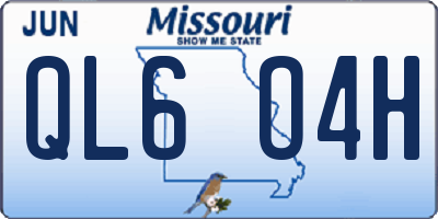 MO license plate QL6O4H