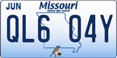 MO license plate QL6O4Y