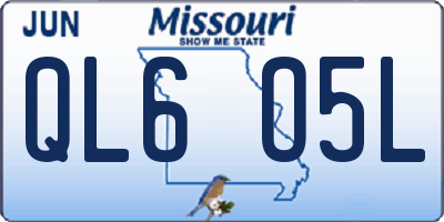 MO license plate QL6O5L