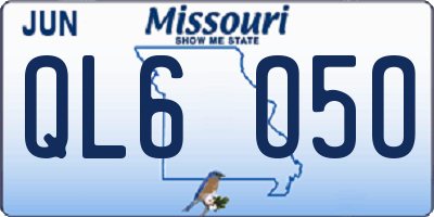 MO license plate QL6O5O