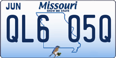 MO license plate QL6O5Q