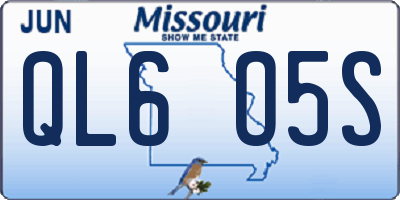 MO license plate QL6O5S