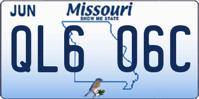 MO license plate QL6O6C