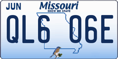 MO license plate QL6O6E