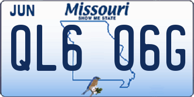 MO license plate QL6O6G