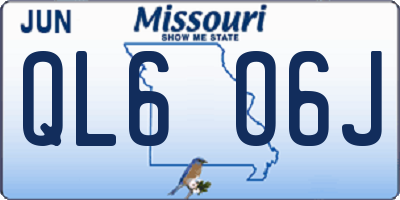 MO license plate QL6O6J