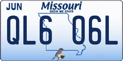 MO license plate QL6O6L