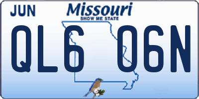 MO license plate QL6O6N
