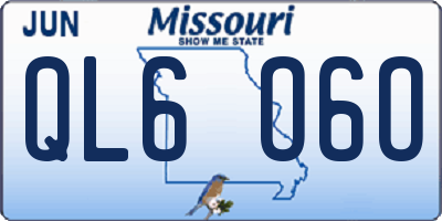 MO license plate QL6O6O