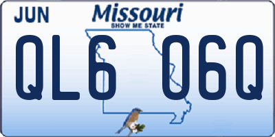 MO license plate QL6O6Q