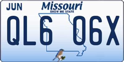 MO license plate QL6O6X