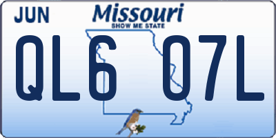 MO license plate QL6O7L
