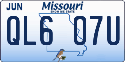 MO license plate QL6O7U