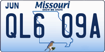 MO license plate QL6O9A
