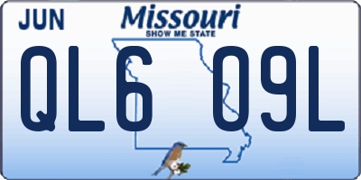 MO license plate QL6O9L