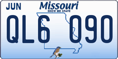 MO license plate QL6O9O