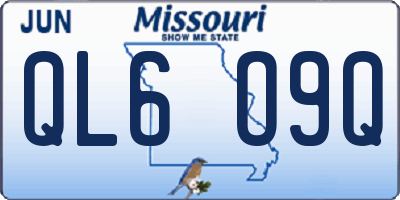 MO license plate QL6O9Q