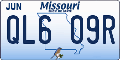 MO license plate QL6O9R