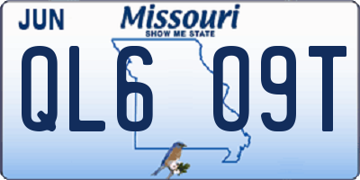MO license plate QL6O9T