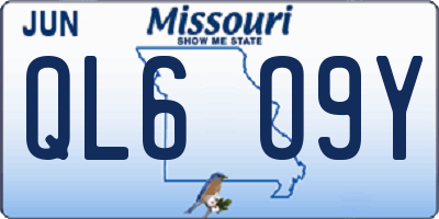 MO license plate QL6O9Y