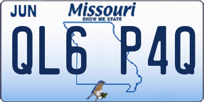 MO license plate QL6P4Q