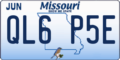 MO license plate QL6P5E