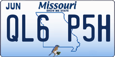 MO license plate QL6P5H