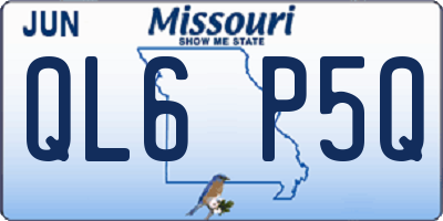 MO license plate QL6P5Q